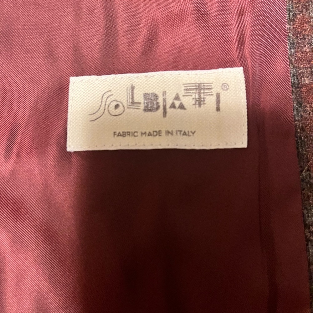 Michael Kors Checkered Pattern Wool Burgundy Gray… - image 4